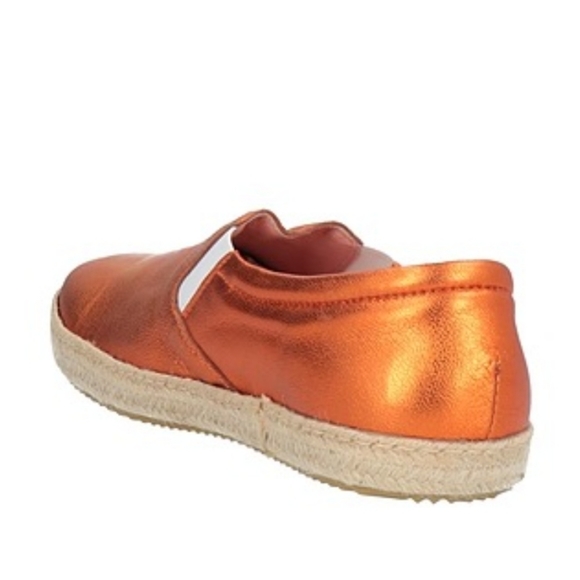 NWT Studio Pollini Espadrilles Metallic Orange Leather - Picture 9 of 12